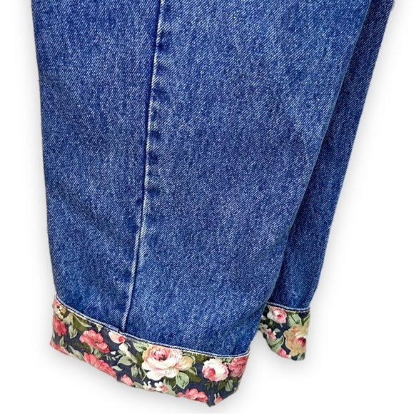 Vintage Manisha Jeans High Rise Floral Detail Acid Wash Women's Size 9 / 27 - Picture 9 of 16